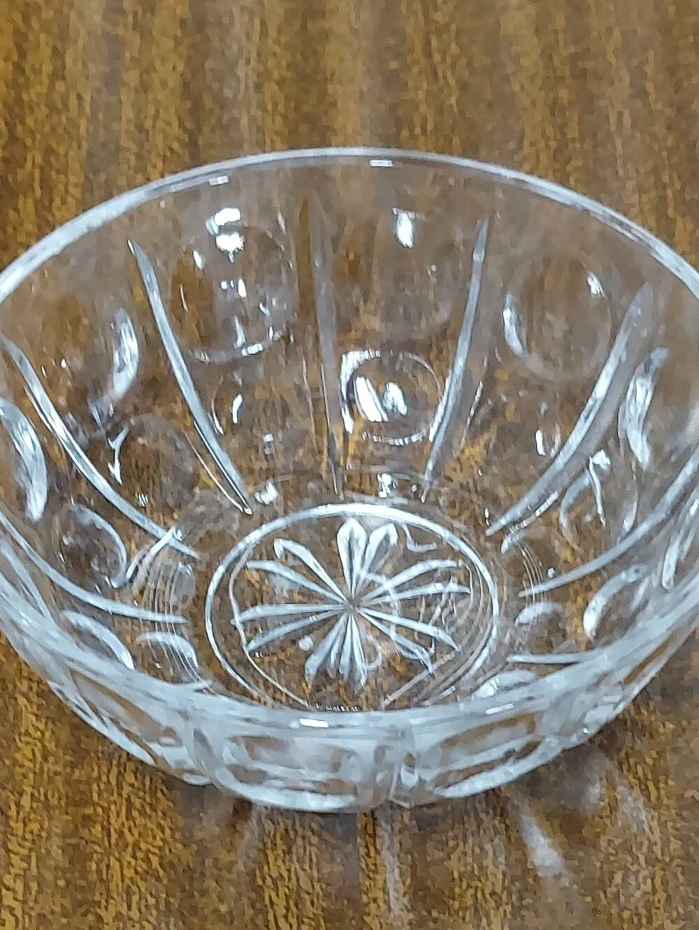 Vintage Anchor Hocking High Point Clear Glass Bowl - Coin Dot Circle Pattern